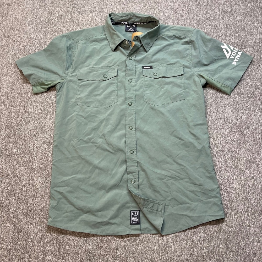 NRS Mens Short Sleeve Snap Front Performance Shirt UPF 50+‎